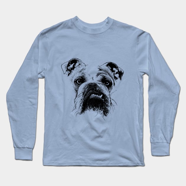 Bulldog T-shirt - English Bulldog lovers Long Sleeve T-Shirt by Manutees